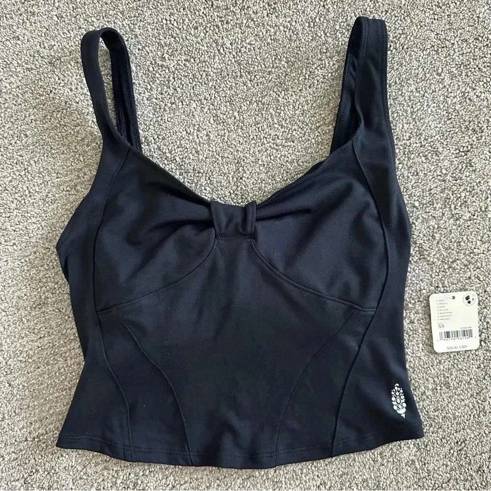 FP Movement by Free People Black Cropped Tank Top
